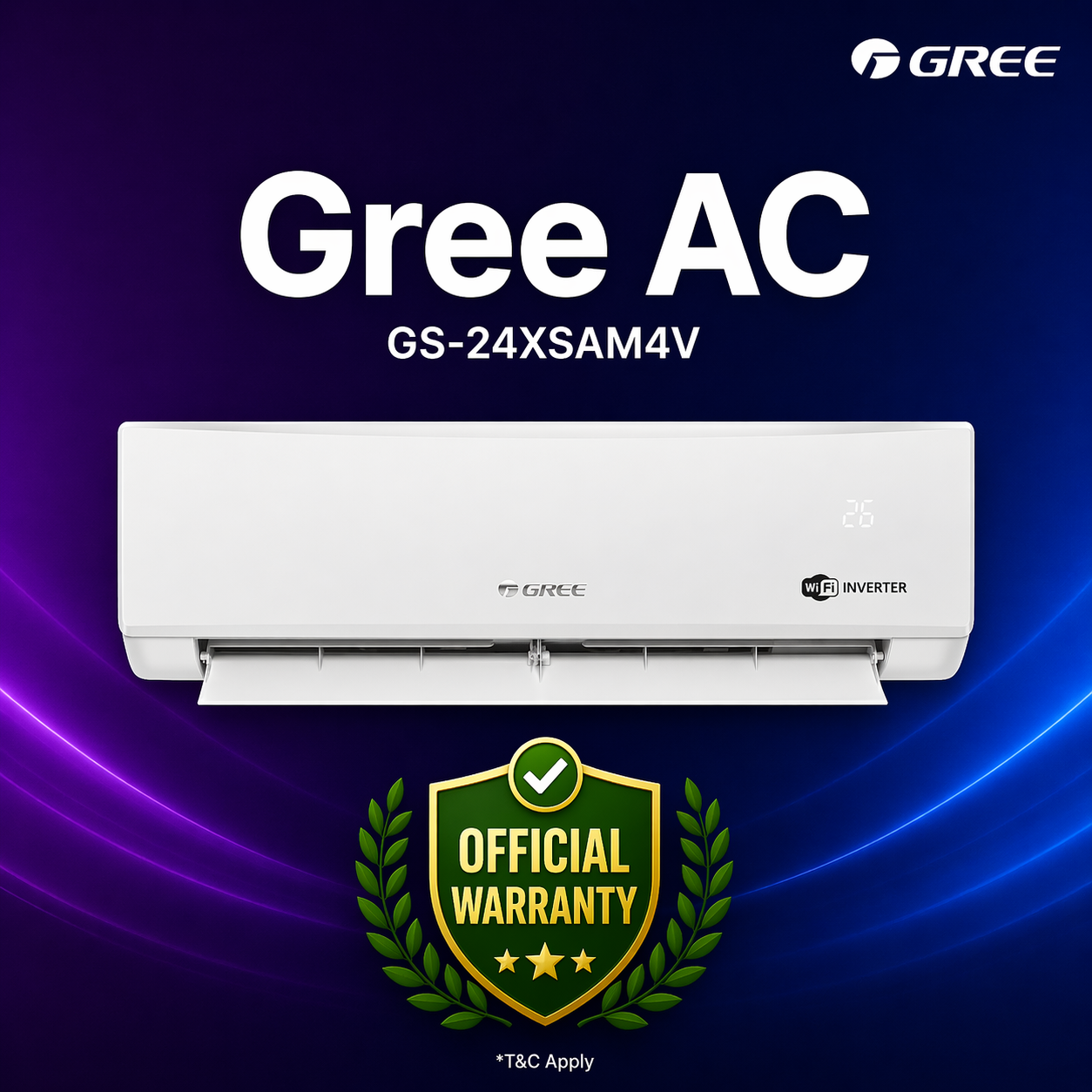 Gree GS-24XSMA4V-Shimo 2 Ton Inverter Air Conditioner