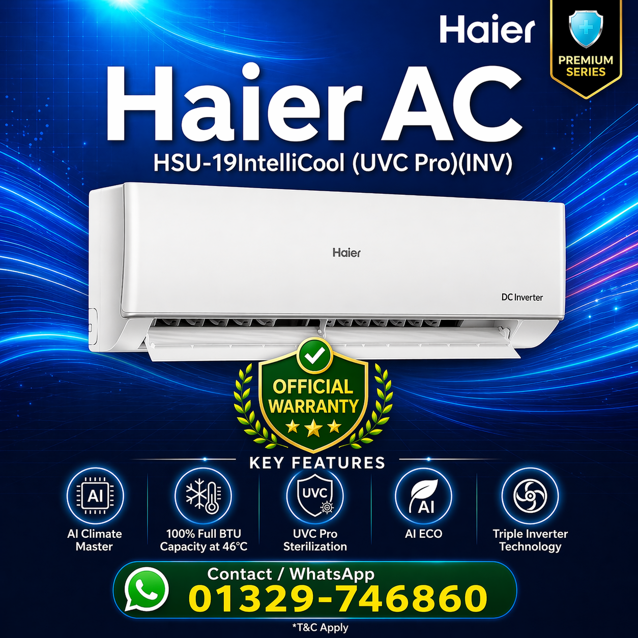Haier IntelliCool Inverter Pro HSU-19IntelliCool (UVC Pro)(INV)