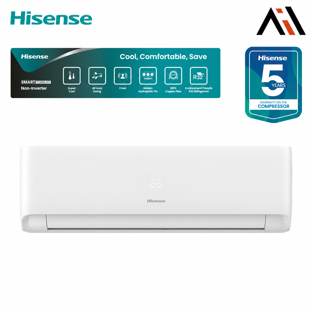 Hisense 1.5 Ton Smart Comfort AC AS18CW4RXSKF00AU