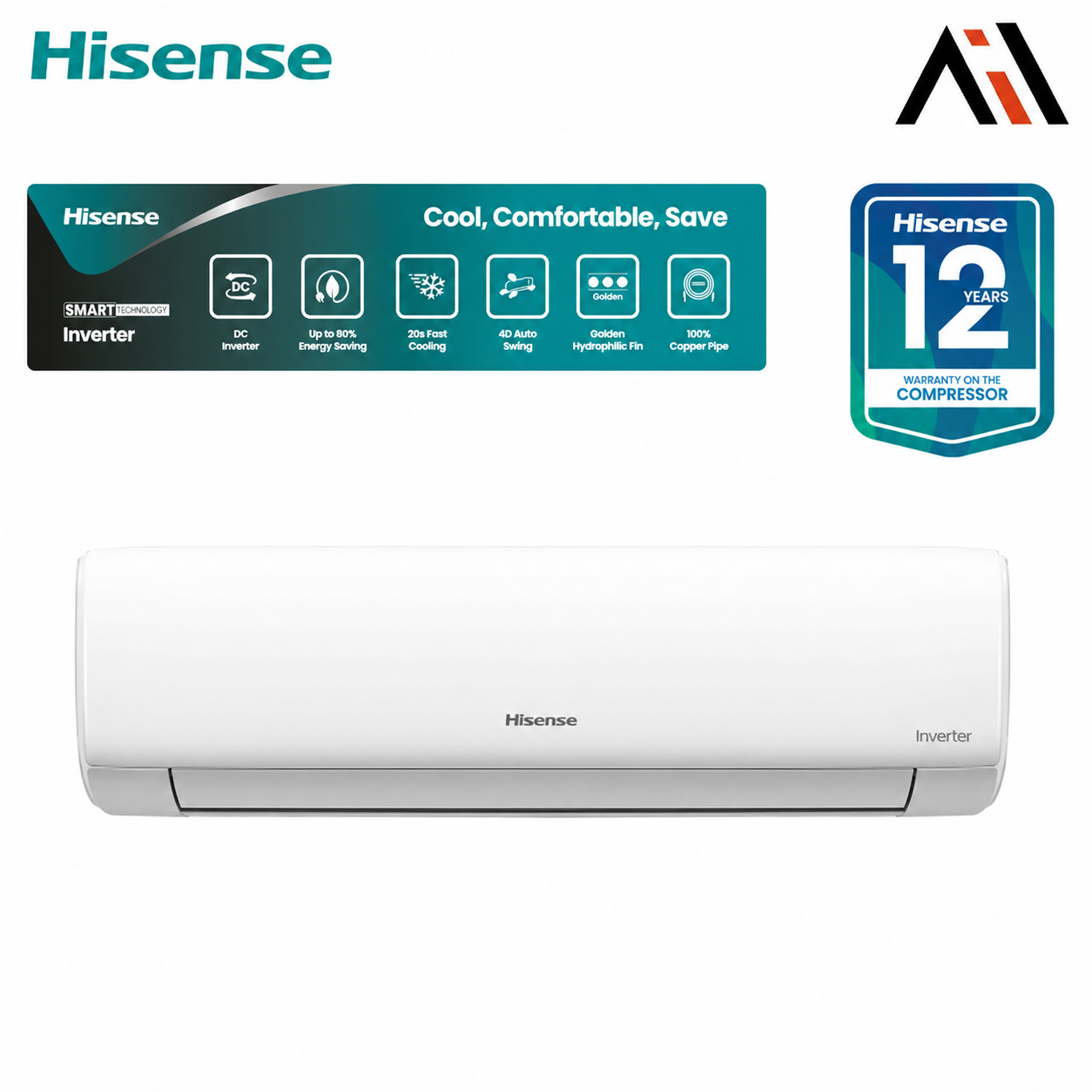 Hisense 1.5 Ton Smart Compact AC AS18TW4RGSKB02DU
