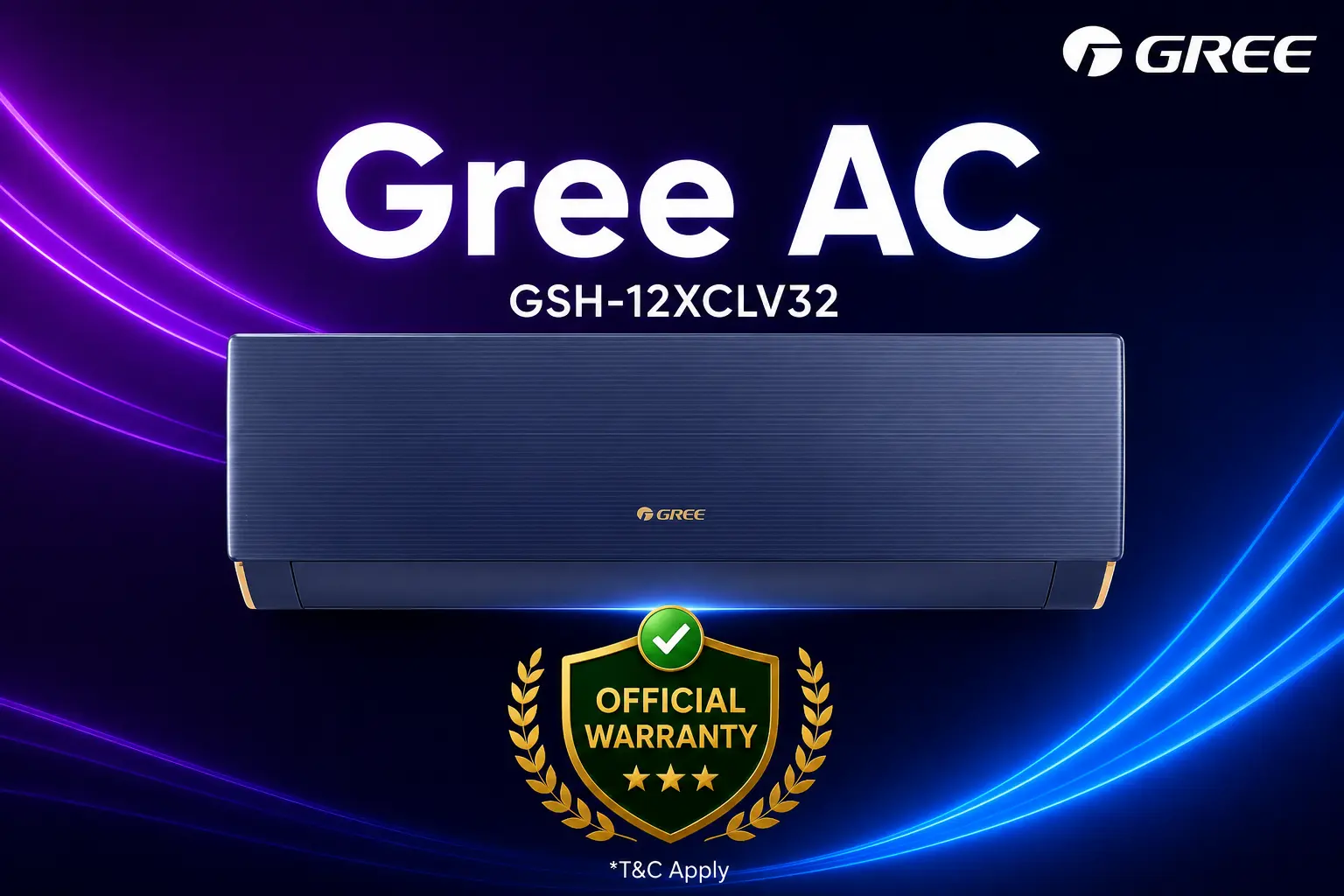 GREE CLIVIA Split Air Conditioner Inverter (1.0 TON) GSH-12XCLV32